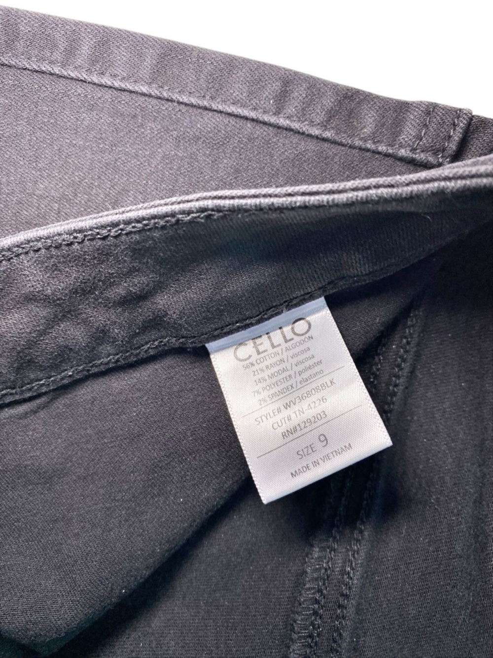 Cello Los Angeles Black Frayed Raw Hem Flare Jeans - Picture 5 of 13